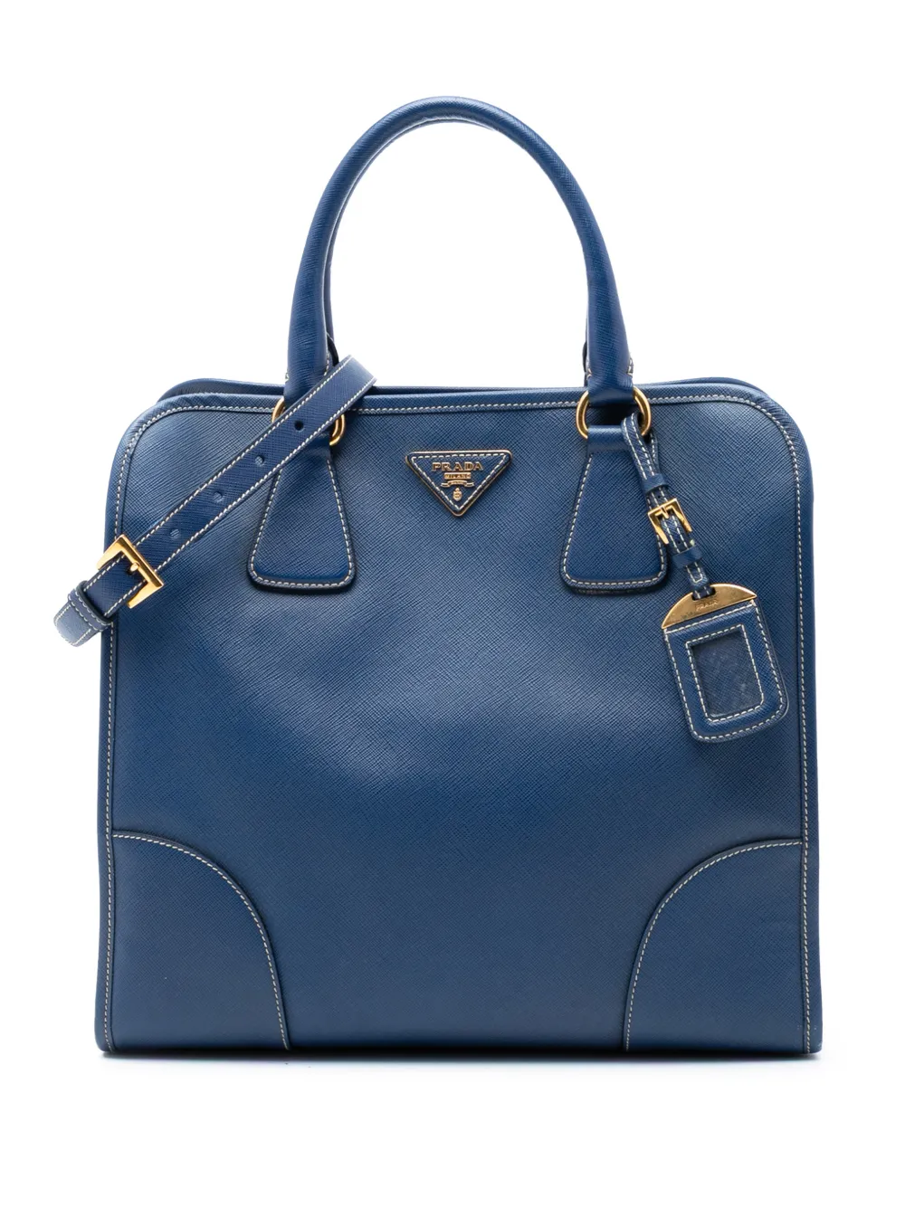 Prada Pre-Owned 2000-2013 Saffiano Lux Shopping Tote satchel - Blu