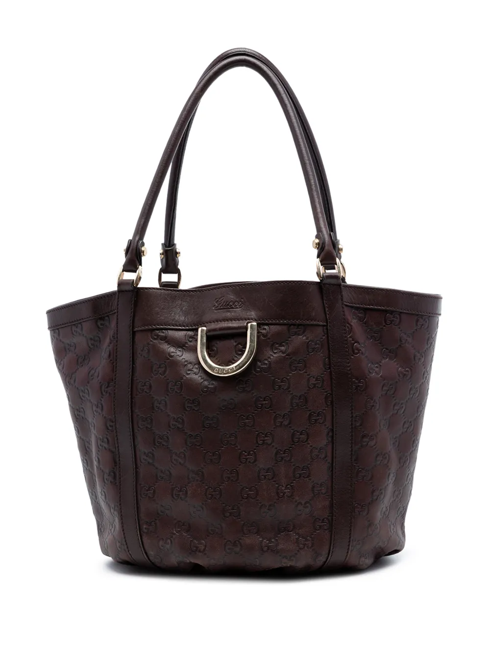 Gucci Pre-Owned 2016-2026 Guccissima Abbey D Ring tote bag - Marrone