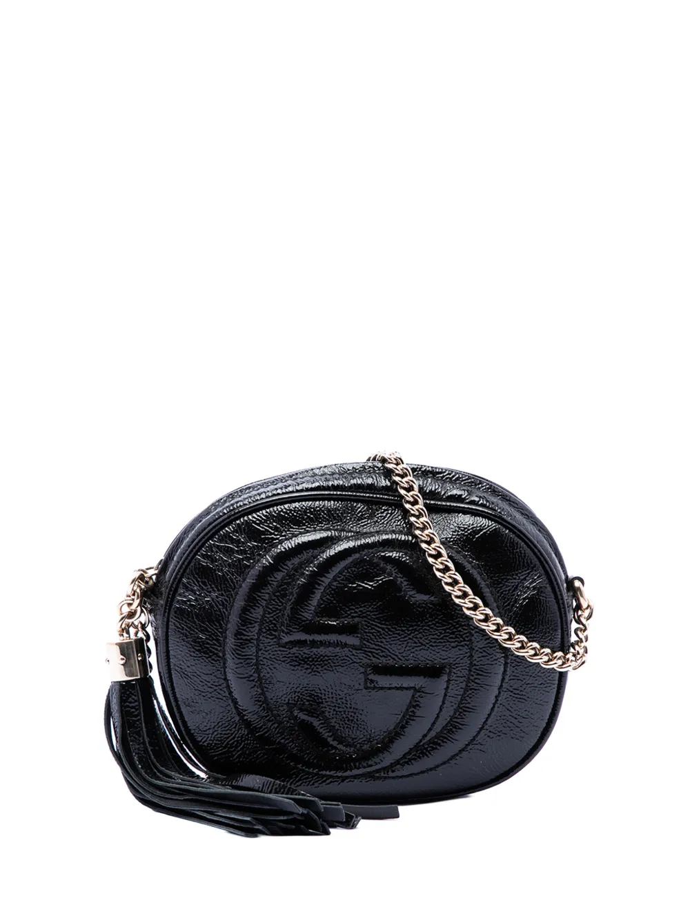 Gucci Pre-Owned 2016-2026 Mini Patent Soho Chain crossbody bag - Nero
