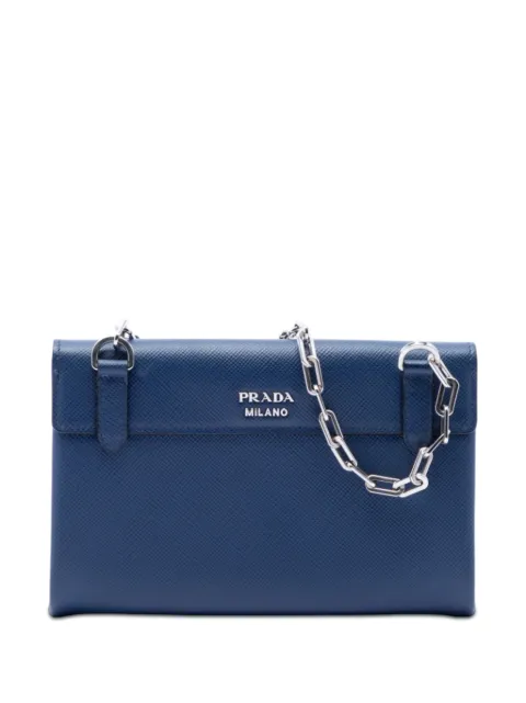 Prada Pre-Owned 2010-2026 Saffiano Cuir Twist Lock Chain Flap crossbody bag