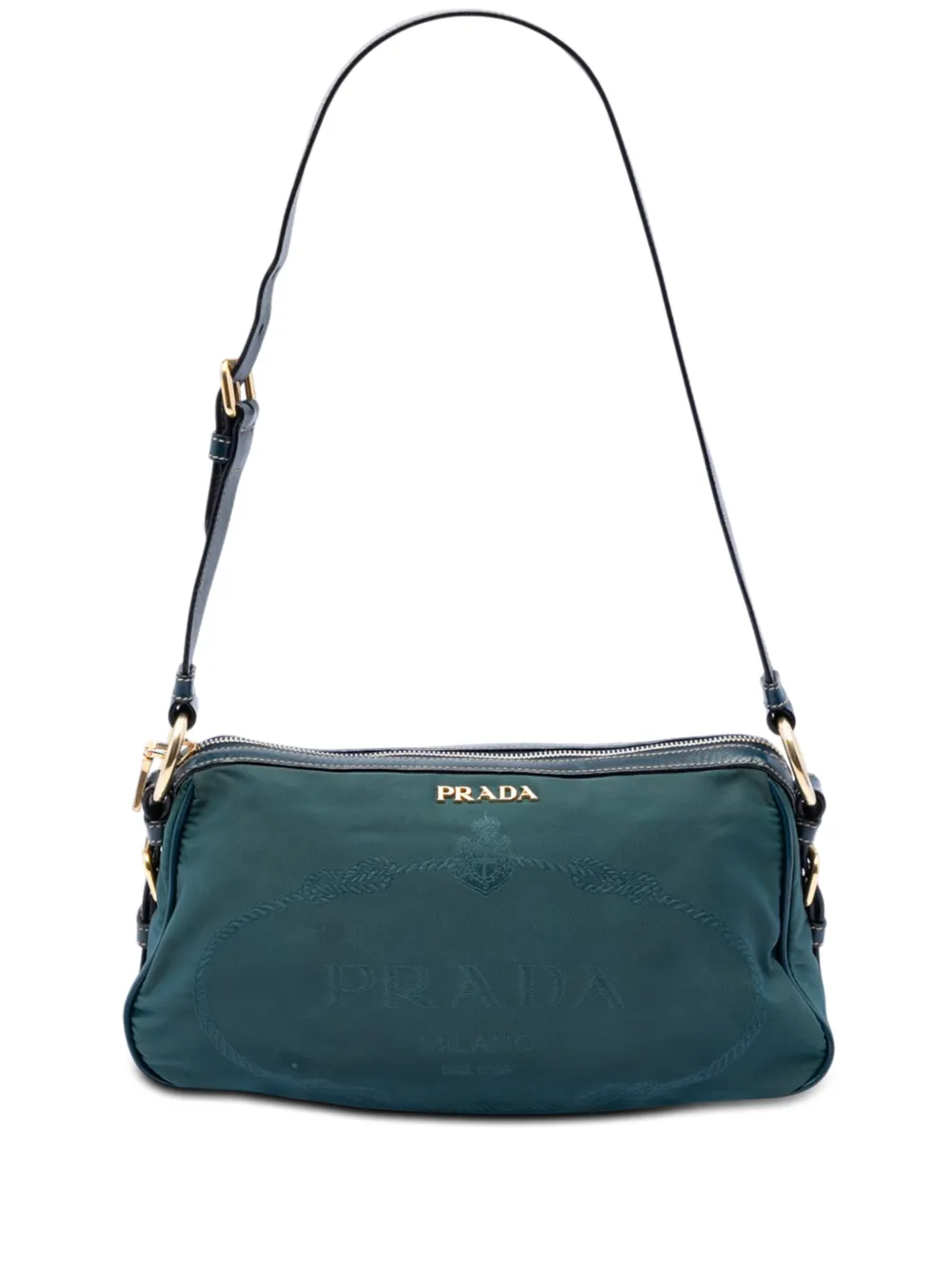 Prada Pre-Owned 2000-2026 Tessuto Canapa Logo shoulder bag - Blu
