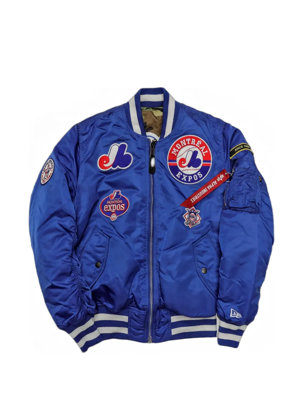NEW ERA CAP x Alpha Industries reversible bomber jacket - Blu