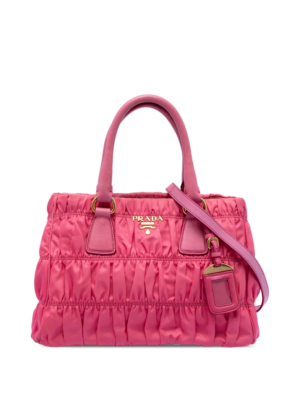 Prada Pre-Owned 2010-2026 Tessuto Gaufre Satchel tote bag - Rosa
