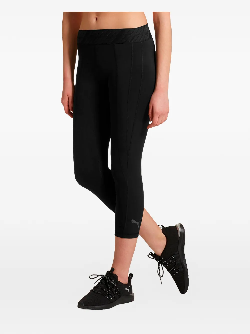 PUMA Legging met logoprint Zwart