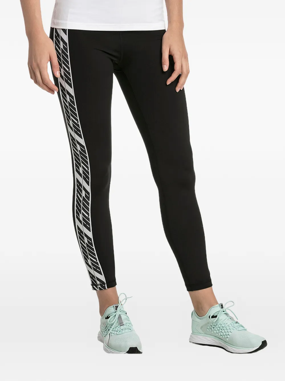 PUMA Feel It 7 8 legging met logoband Zwart