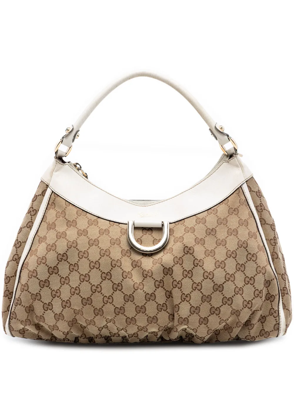 Gucci Pre-Owned 2016-2026 GG Canvas Abbey D Ring shoulder bag - Bianco