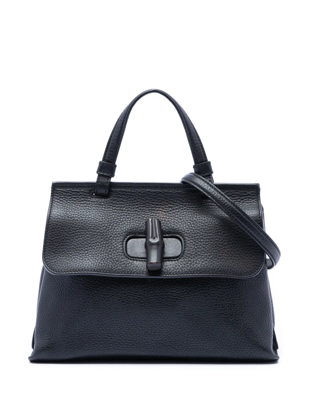Gucci Pre-Owned 2016-2026 Small Leather Bamboo Daily satchel - Nero