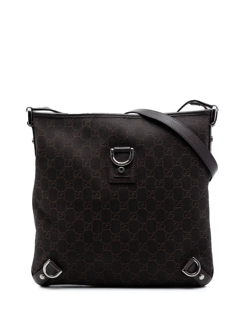 Gucci Pre-Owned 2016-2026 GG Denim Abbey D Ring crossbody bag - Braun