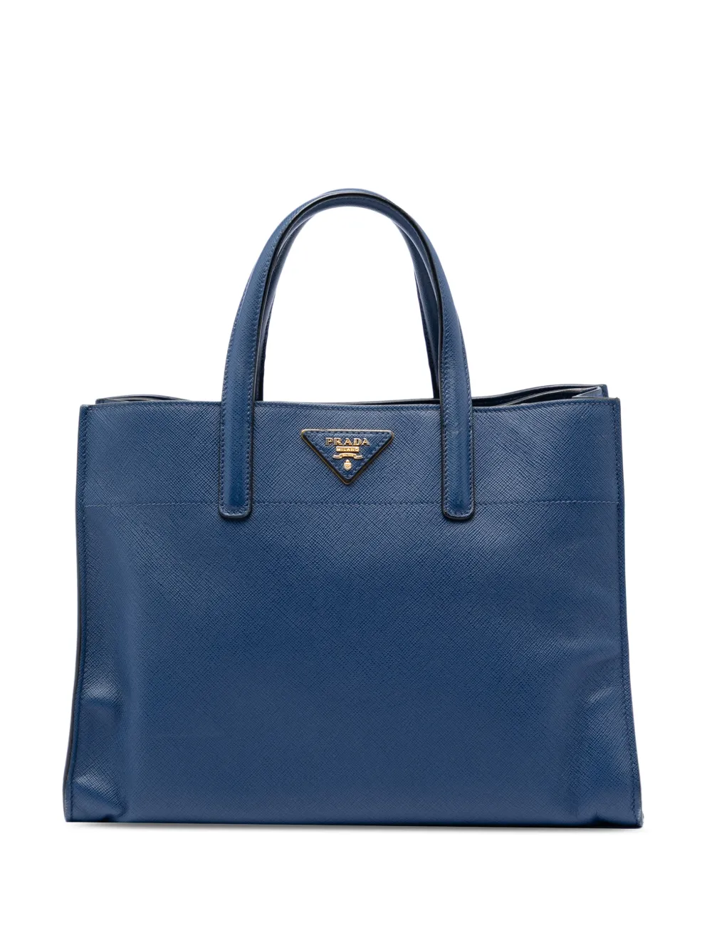 Prada Pre-Owned 2010-2026 Saffiano Soft Triple Pocket Tote satchel - Blu