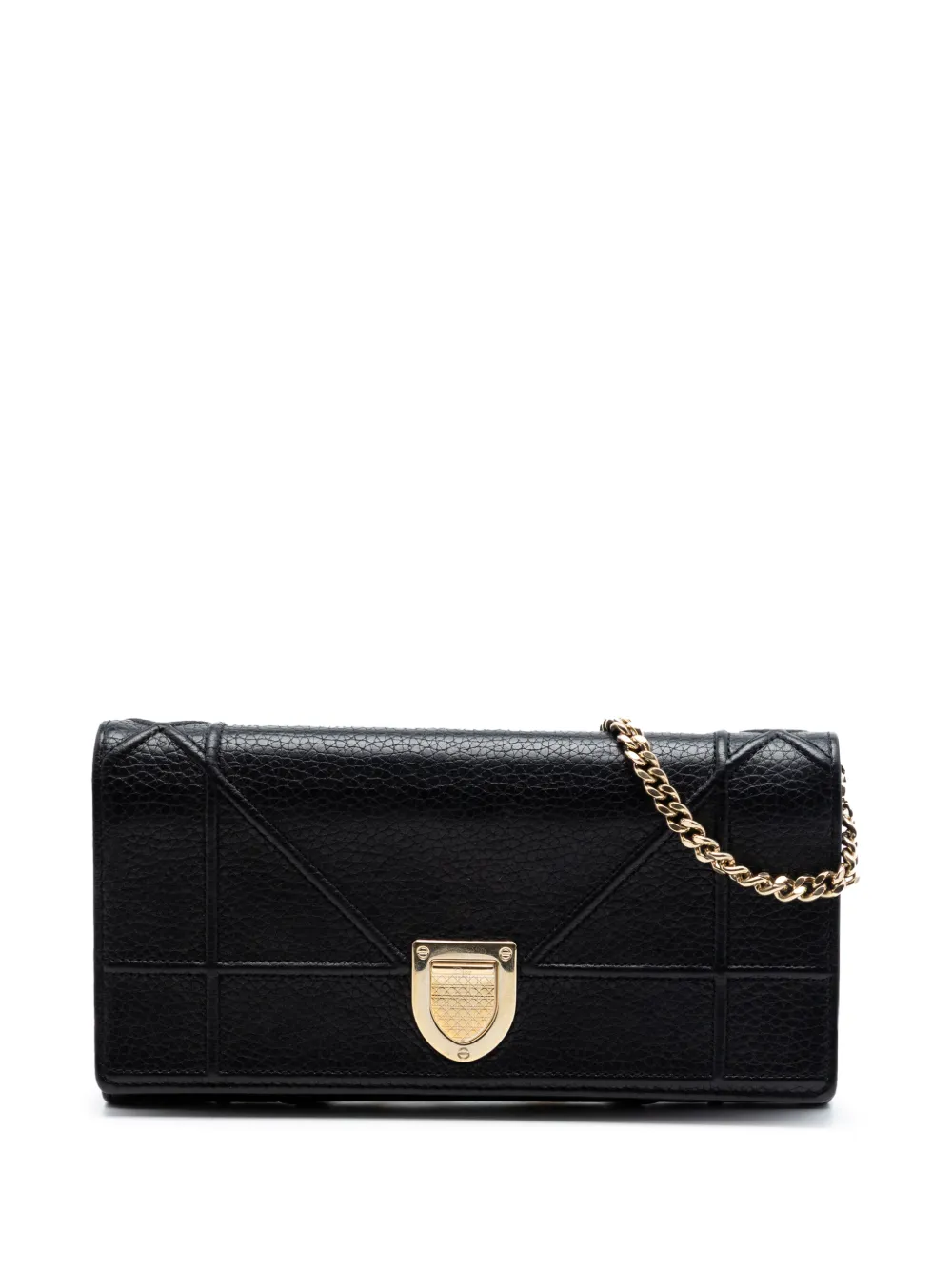 Christian Dior Pre-Owned 2017 Grained Calfskin Diorama Croisiere Wallet on Chain crossbody bag - Nero