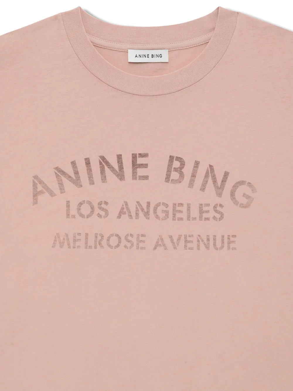 ANINE BING Ivan Katoenen T-shirt met lange mouwen Roze