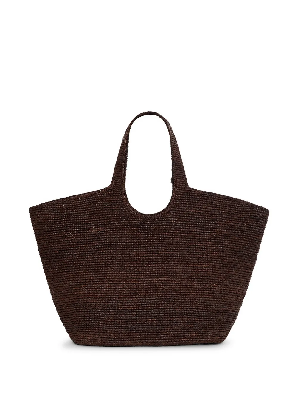 ANINE BING Lili geweven raffia shopper Bruin