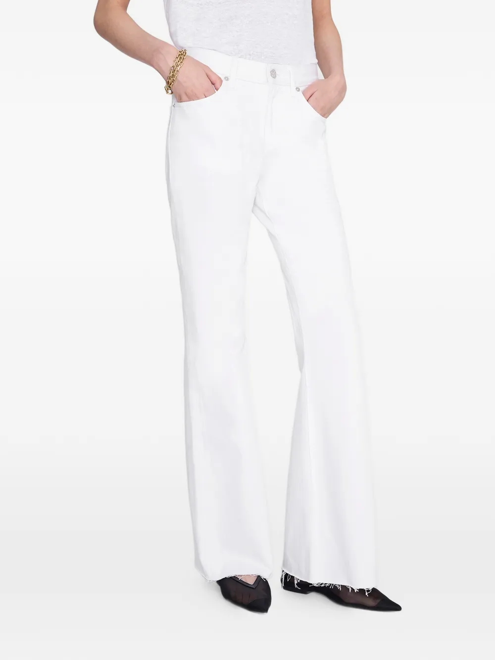 ANINE BING Wyatt flared jeans Wit