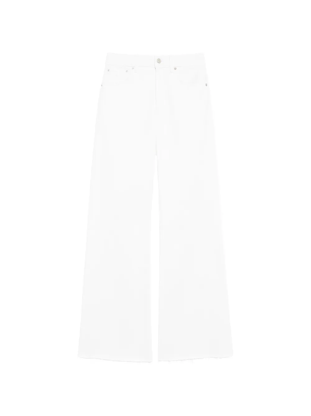 ANINE BING Wyatt raw-cut denim jeans - Bianco