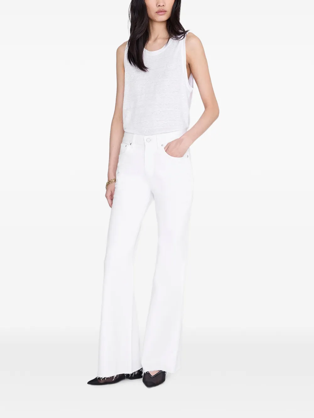 ANINE BING Wyatt flared jeans Wit