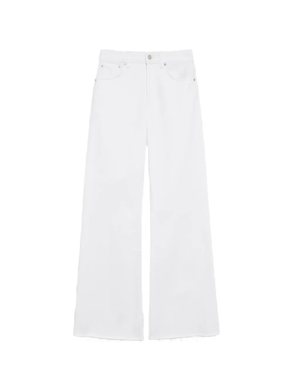 ANINE BING Wyatt raw-cut denim jeans - Weiß