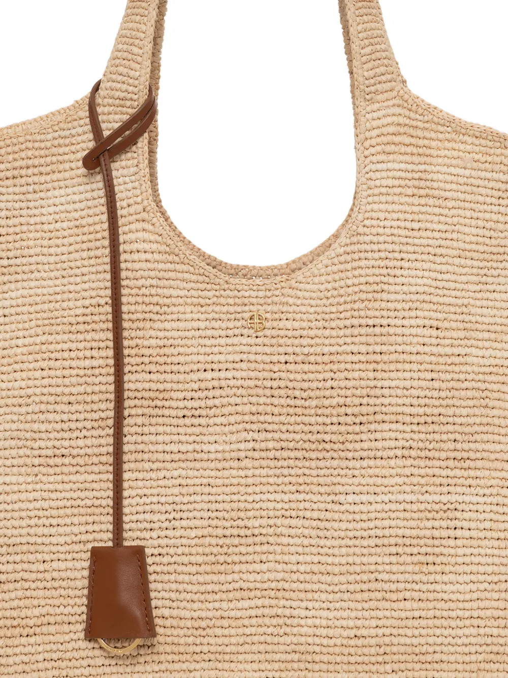 ANINE BING Lili raffia shopper Beige