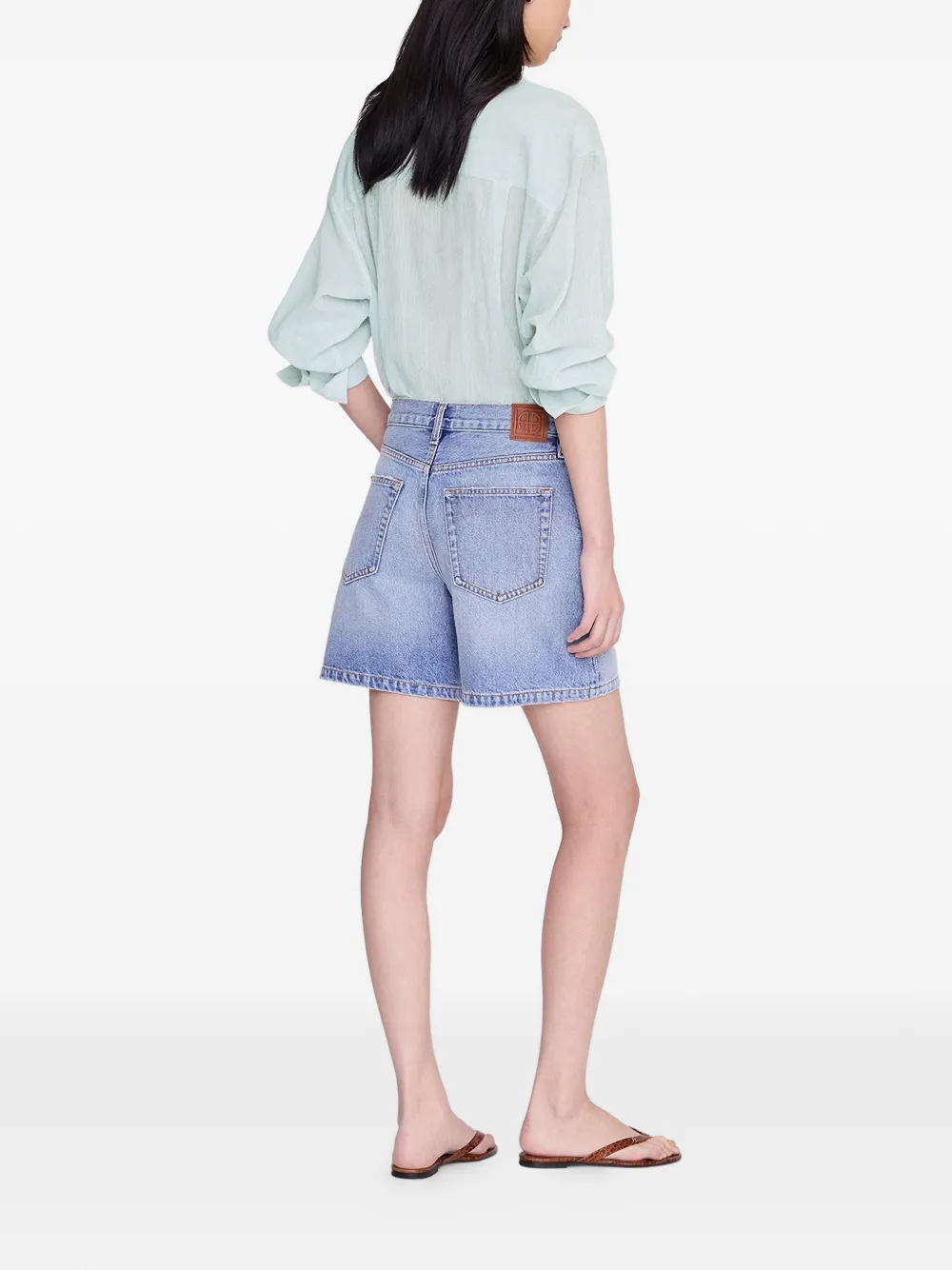 ANINE BING Delaney denim shorts Blauw