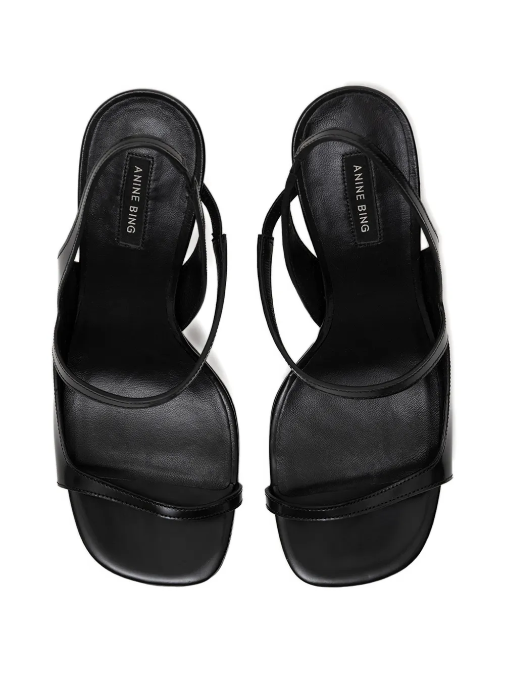 ANINE BING Iva slingback sandals Zwart