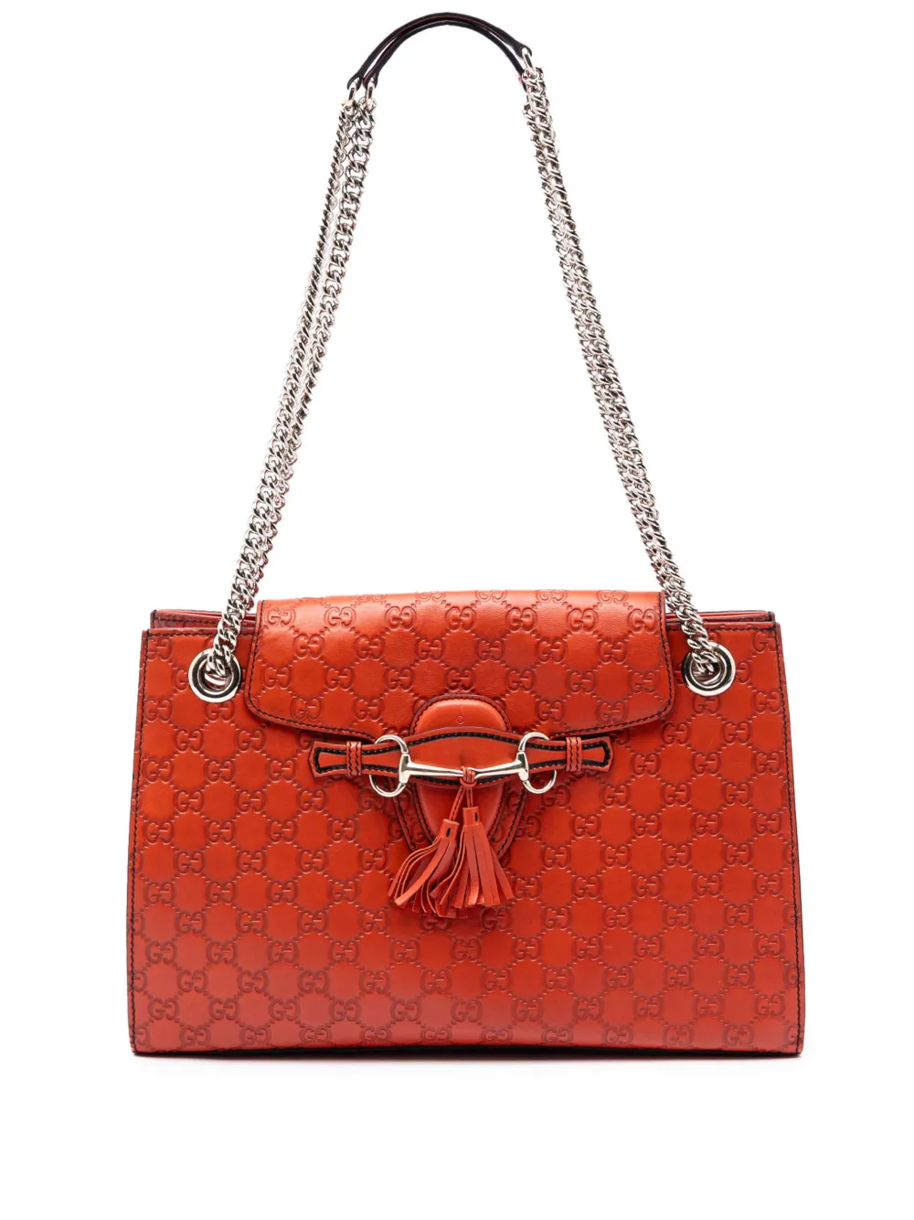 Gucci Pre-Owned 2016-2025 Large Guccissima Emily shoulder bag - Arancione