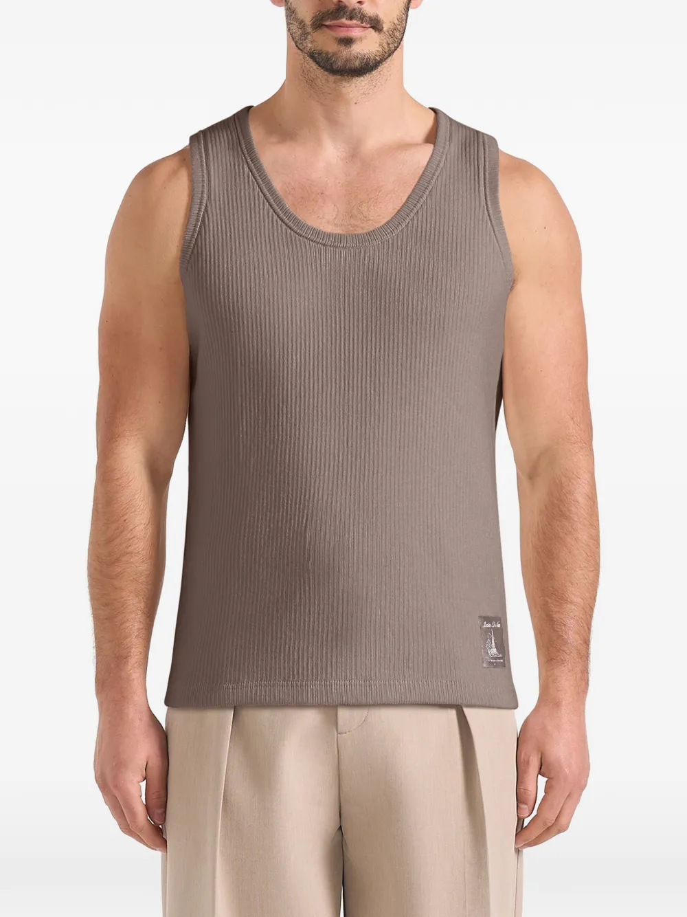 Manière De Voir VS001 ribbed vest - Marrone