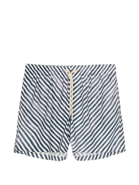 MOSSO SUN WEAR striped drawstring swim shorts