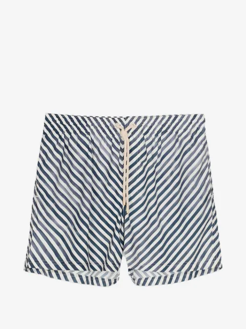 MOSSO SUN WEAR striped drawstring swim shorts