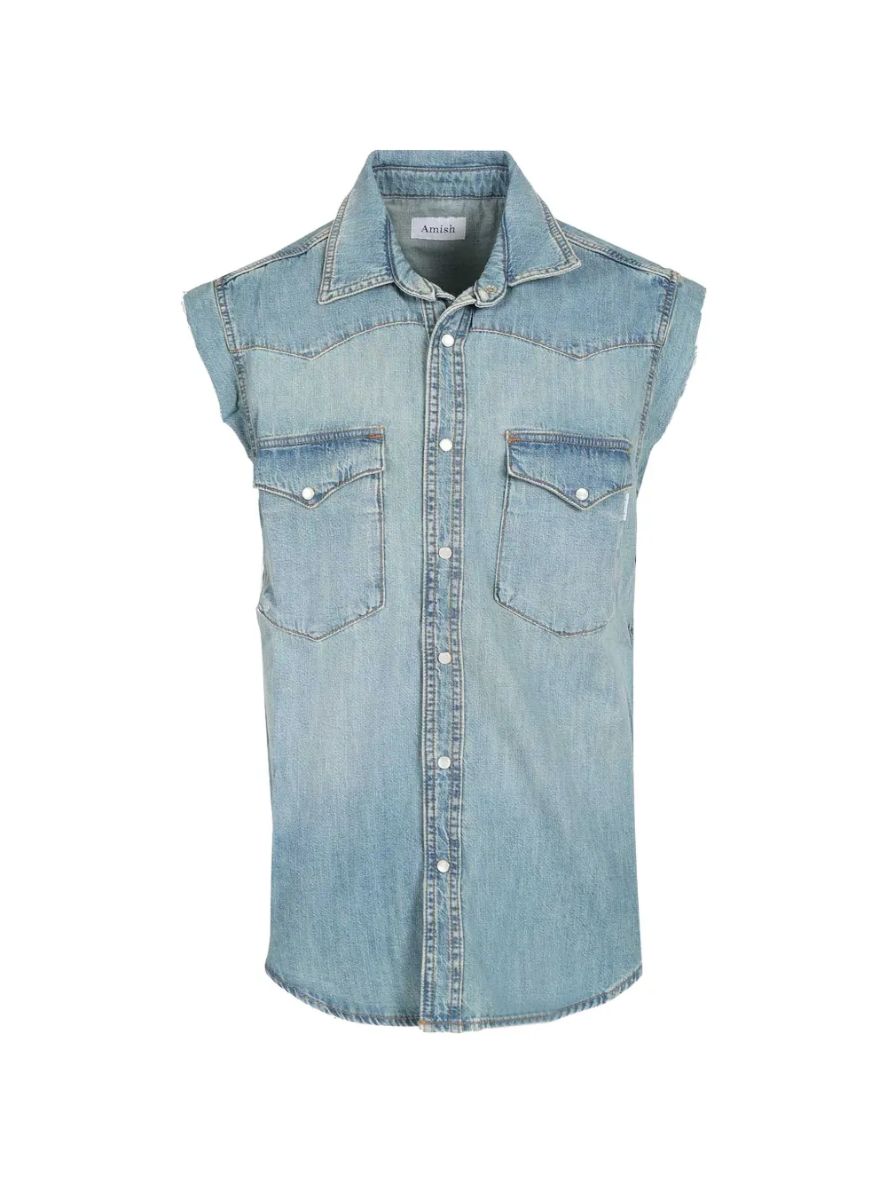 AMISH denim gilet - Blu