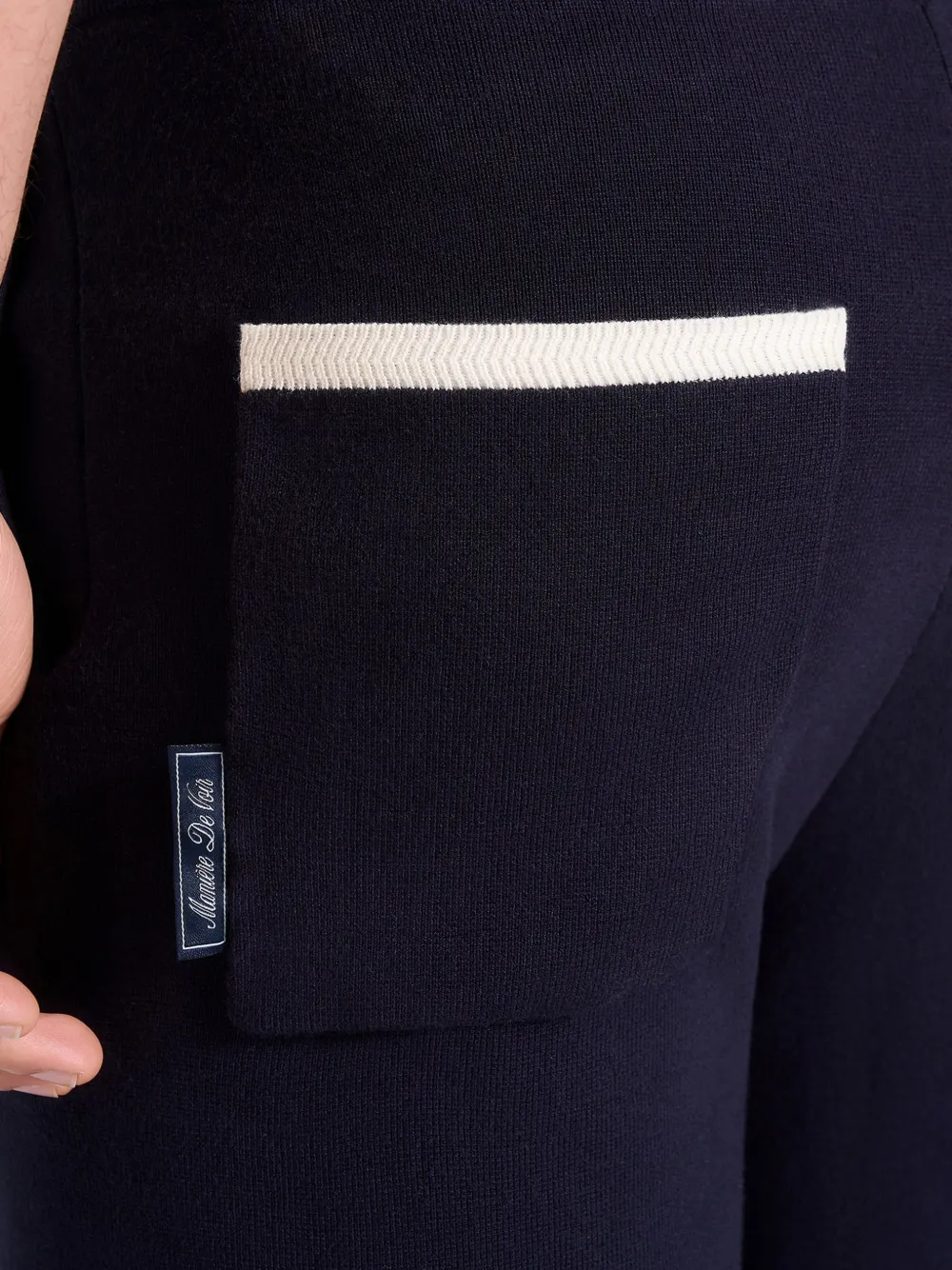 Manière De Voir Regis gebreide shorts met contrastdetail Blauw