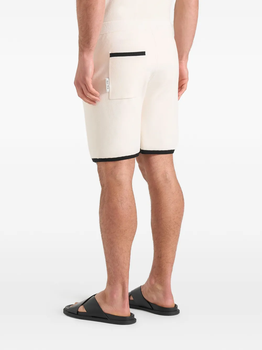 Manière De Voir Regis gebreide shorts met contrastdetail Wit