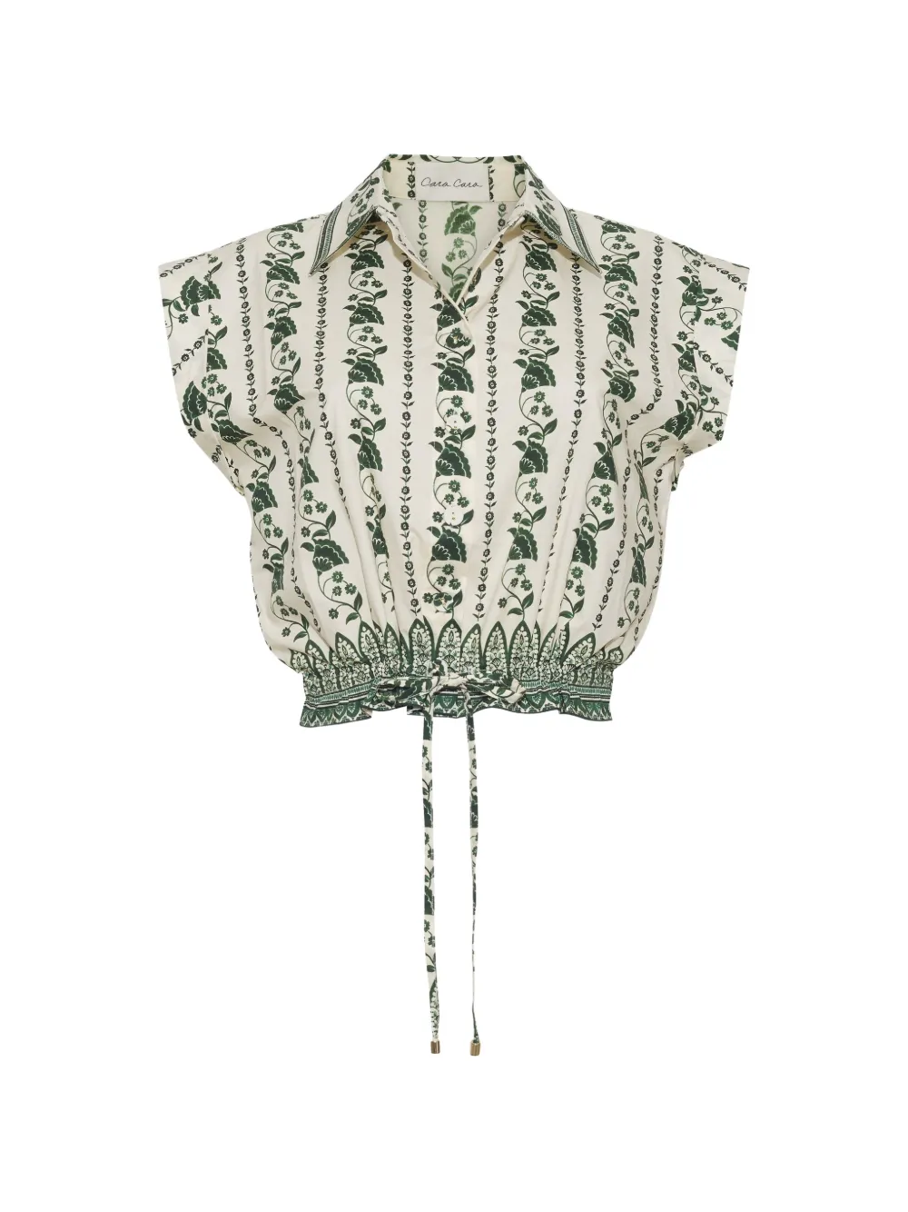 Cara Cara Octavia floral-print shirt - Green