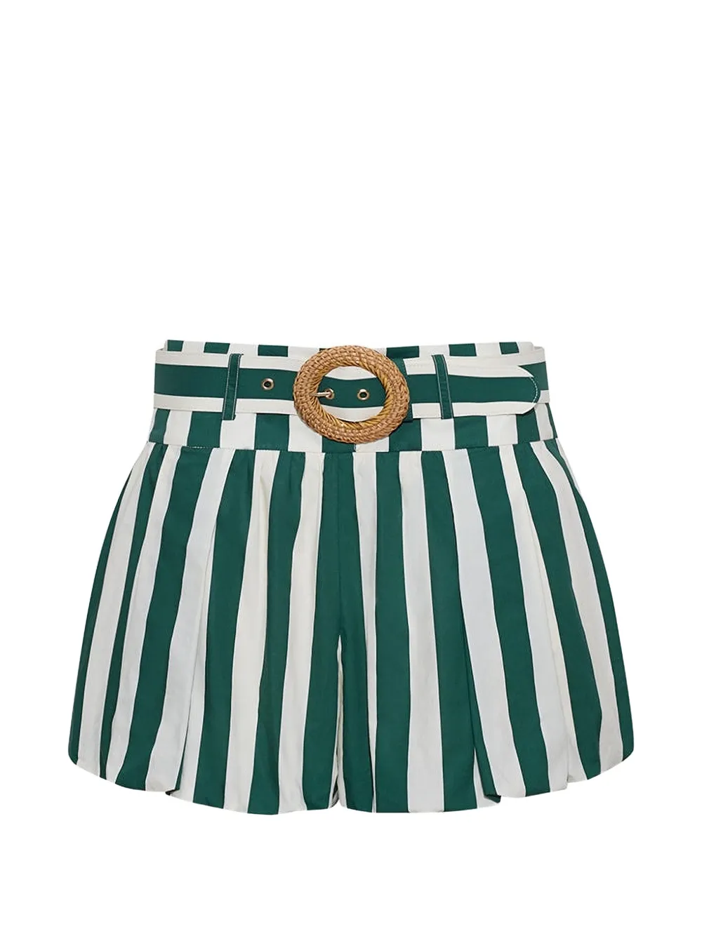 Cara Cara Ray striped belted shorts - Verde