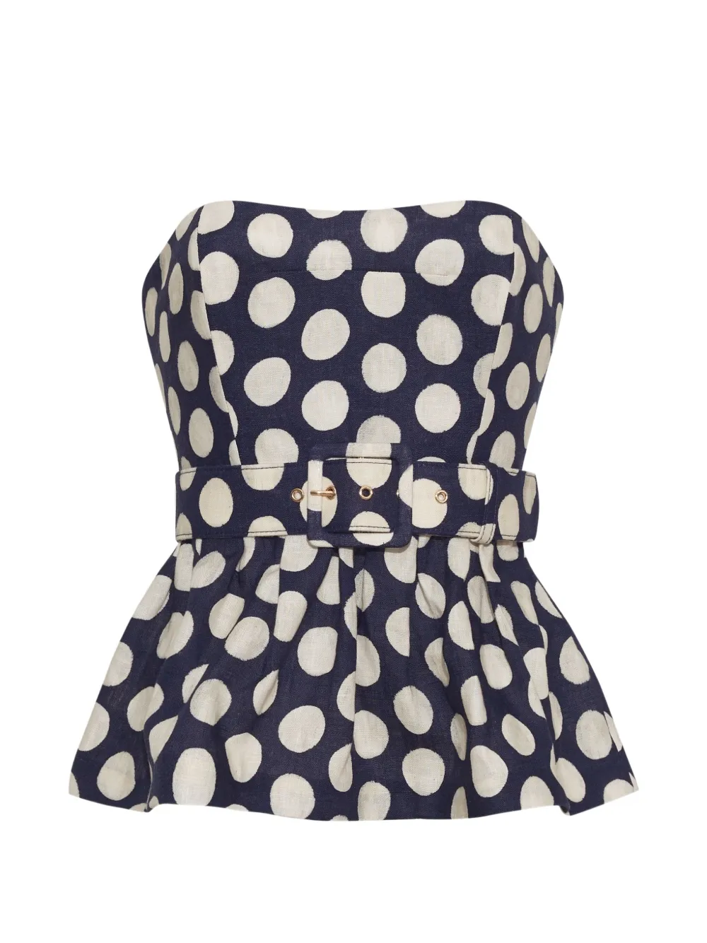 Cara Cara Tilda strapless peplum top - Blu