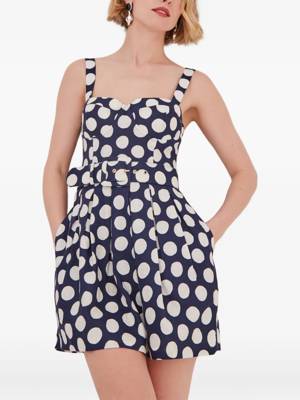 Cara Etna mini-jurk met stippen Blauw