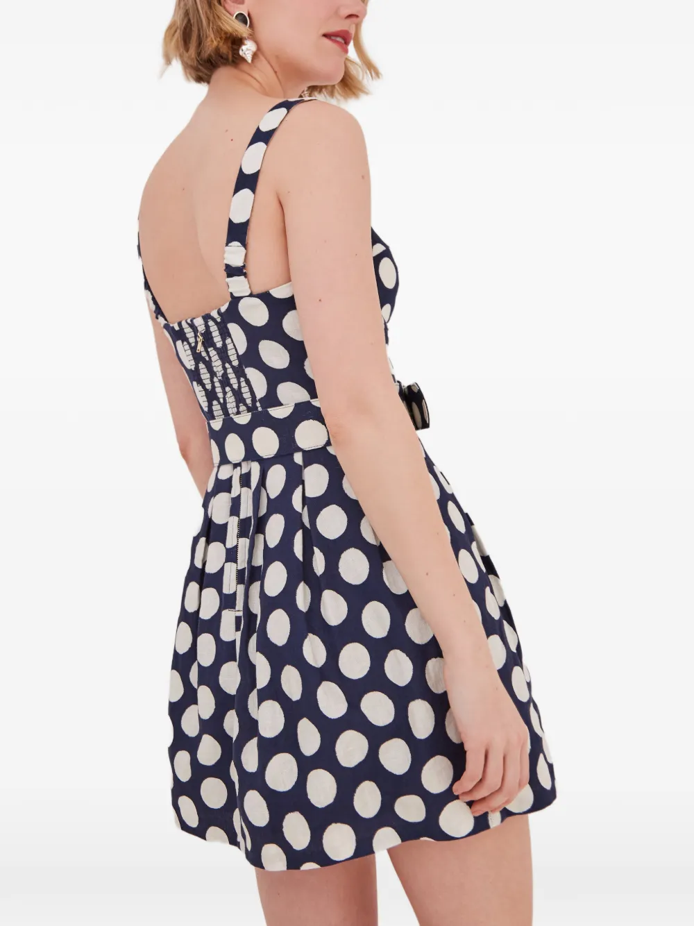 Cara Etna mini-jurk met stippen Blauw