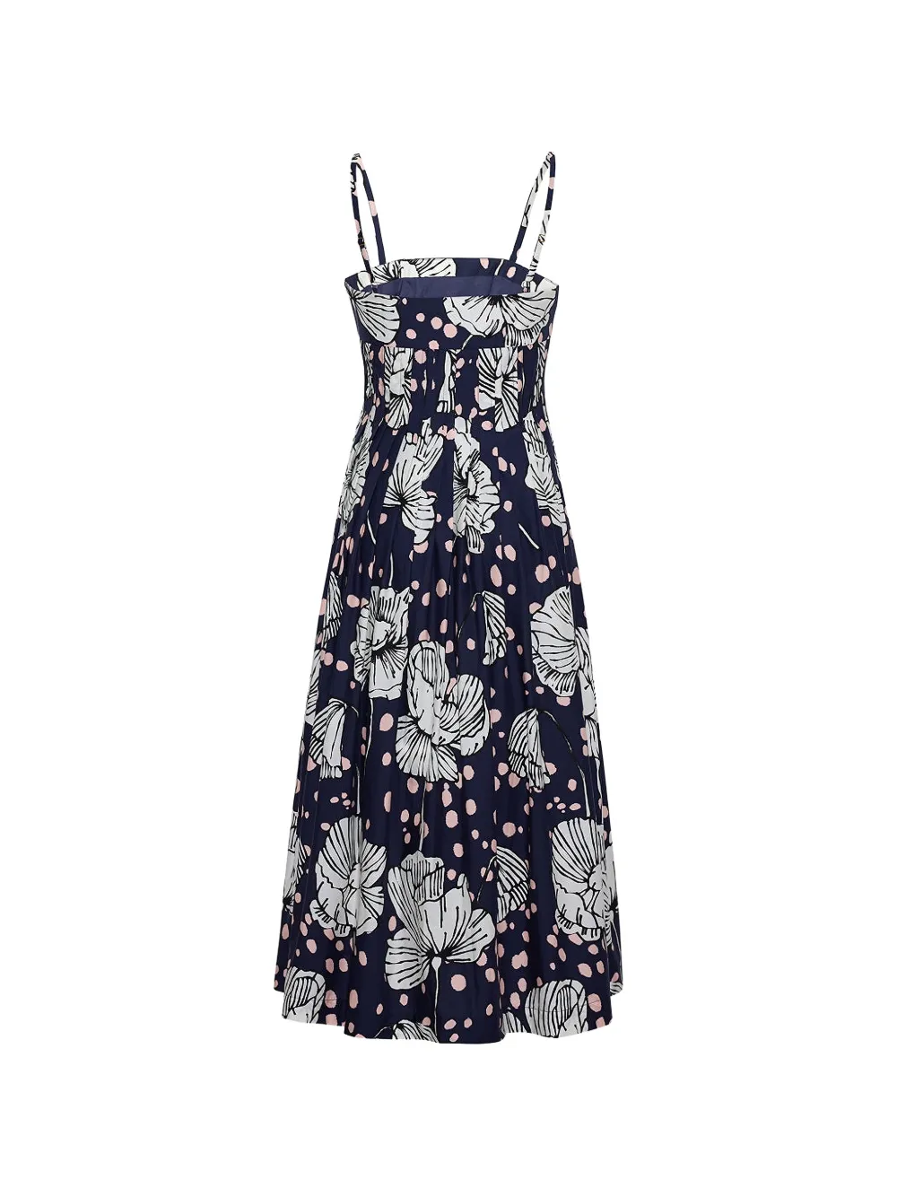 Cara Sea Island geplooide midi-jurk Blauw
