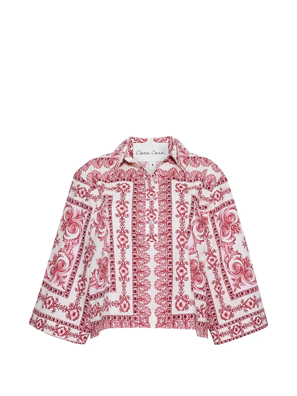 Cara Cara Erica Scarf-print Shirt In Pink