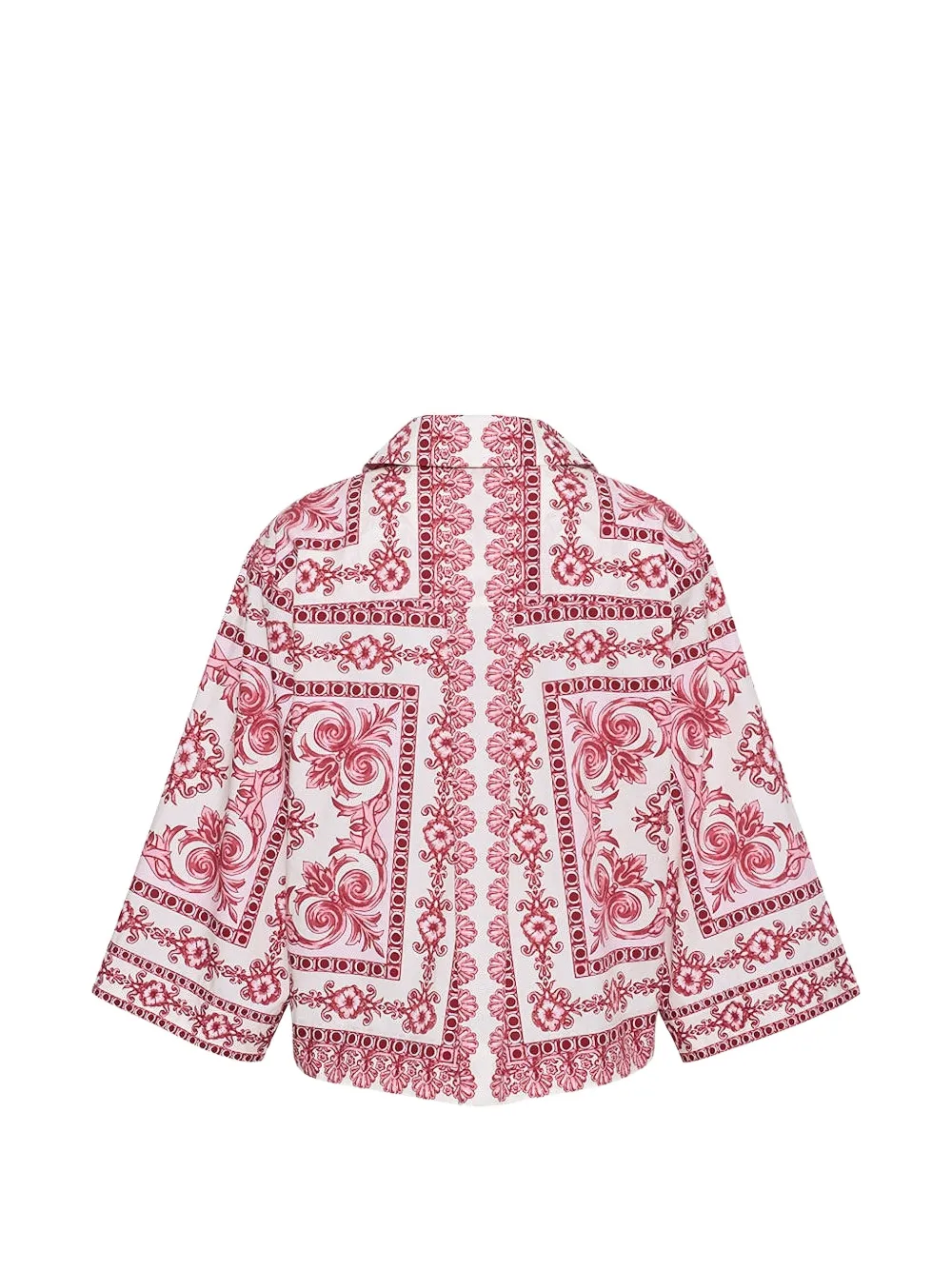 Cara Erica blouse met sjaalprint Rood