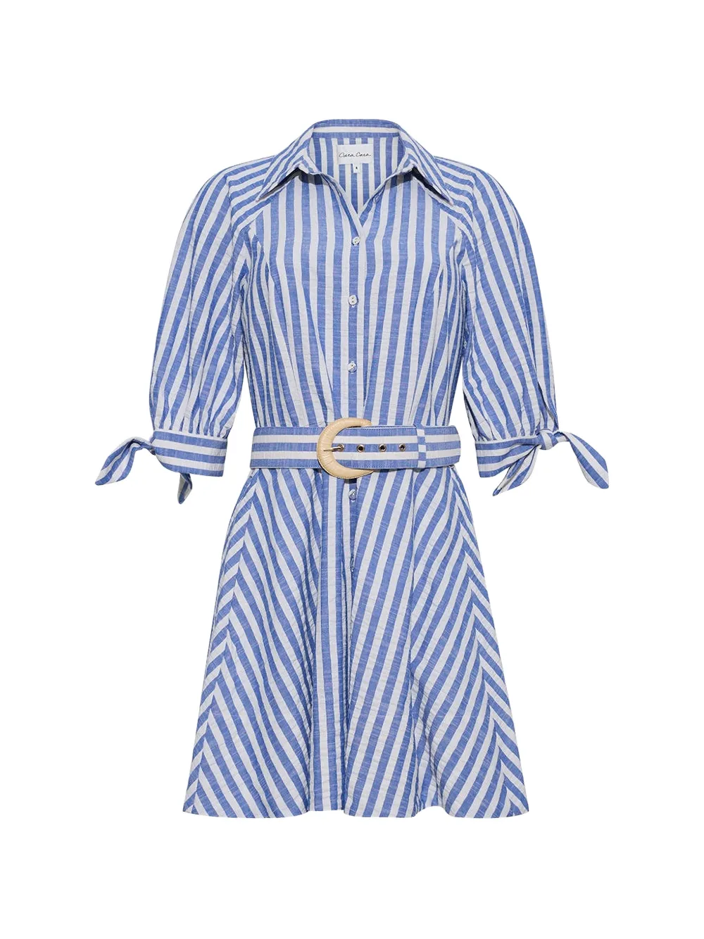 Cara Cara Caro striped belted mini dress - Blu