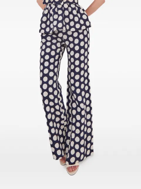 Cara Cara Sunflower polka-dot trousers