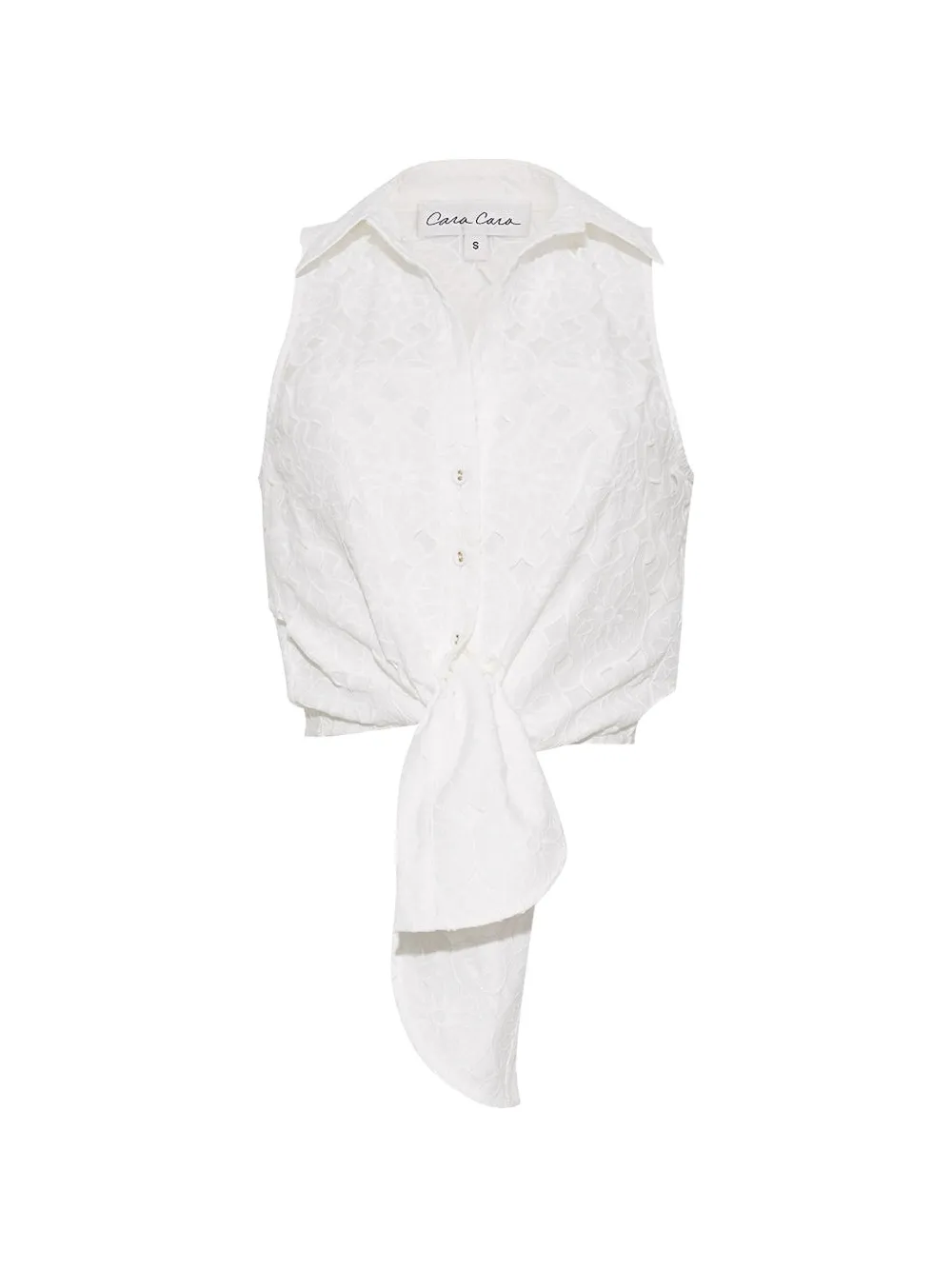Cara Cara Highland Eyelet-embroidered Shirt In White