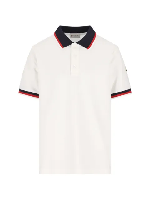 Moncler Enfant striped-trim polo shirt
