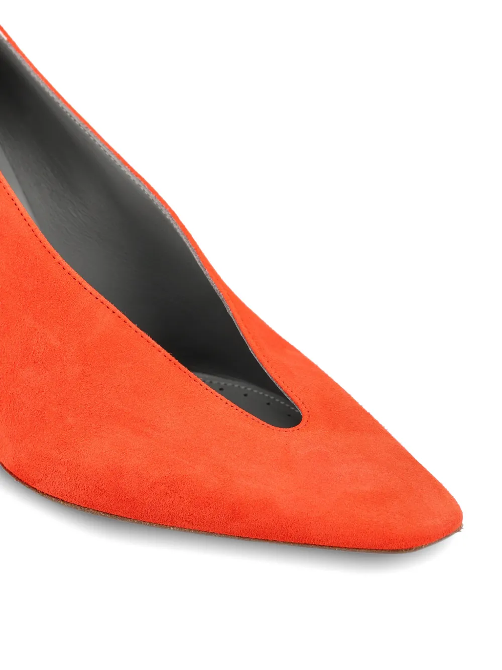 Balenciaga Duchesse asymmetrical-toe pumps Rood