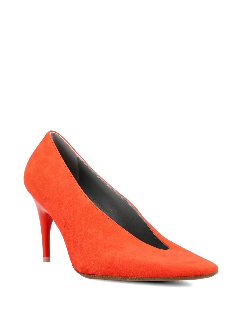 Balenciaga Duchesse asymmetrical-toe pumps Rood