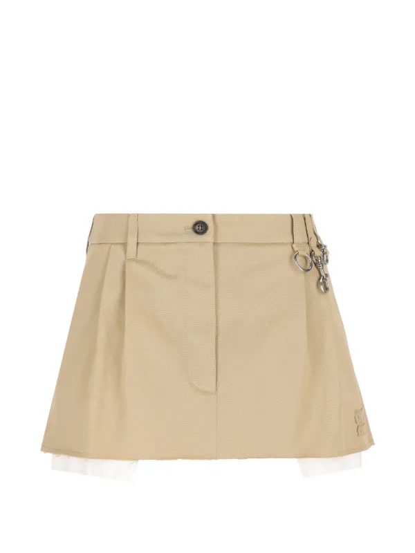 Miu Miu Chino Miniskirt in Neutrals