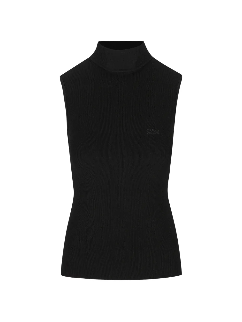 LOEWE embroidered high-neck top - Schwarz