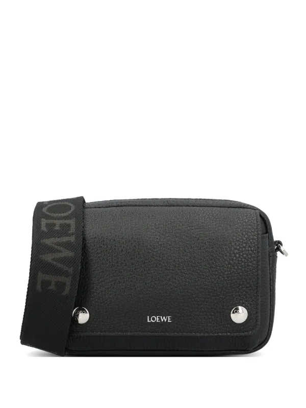 LOEWE ブラックレザー ショルダーバッグ LOEWE レザーショルダーバッグ | ブラック | FARFETCH JP