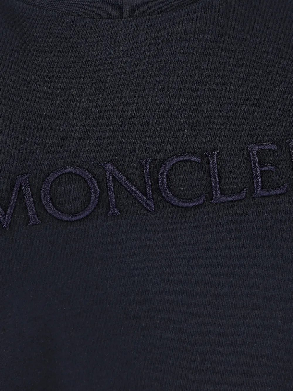 Moncler Enfant T-shirt met geborduurd logo Blauw