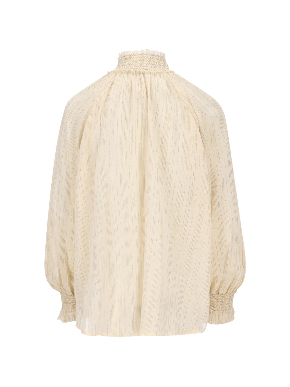 ZIMMERMANN Aster blouse met metallic streep Beige