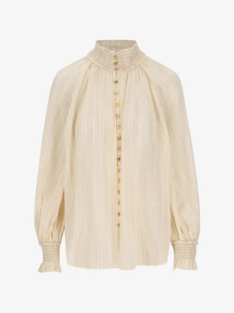 ZIMMERMANN Aster metallic-stripe shirt